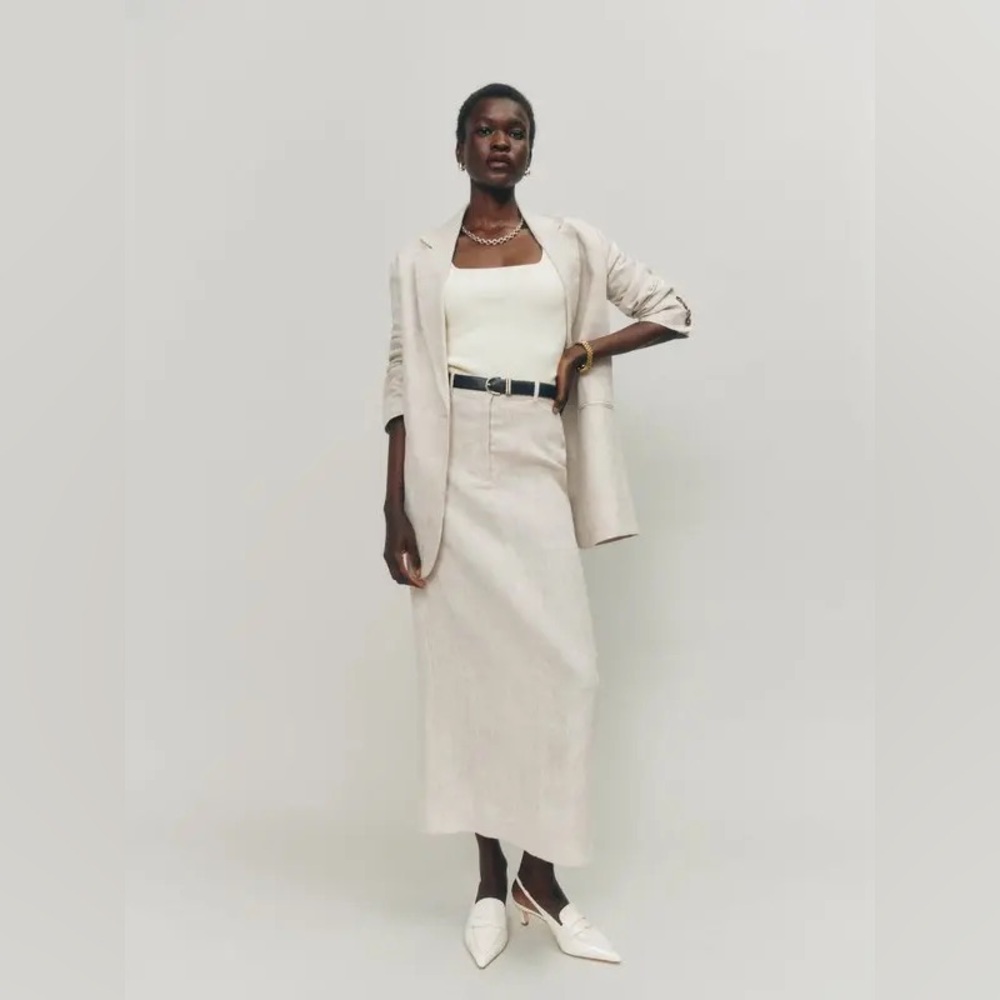 Reformation Gia linen skirt